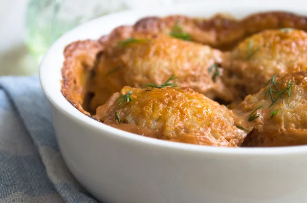 Albóndigas cocidas en salsa de tomate —  Fotos de Stock