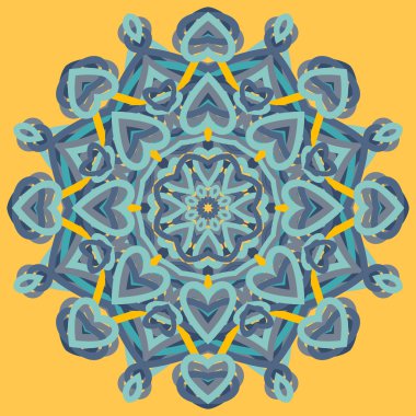 Mavi ve sarı Mandala
