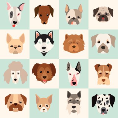 Sevimli köpek simgeler kümesi