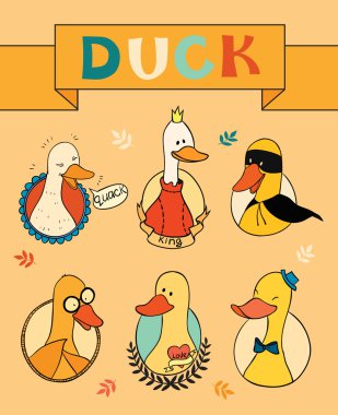 Renkli ördekler seti