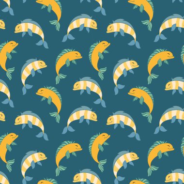 sevimli balık ile Seamless Modeli