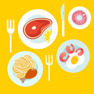 Masada sağlıklı yemek var.