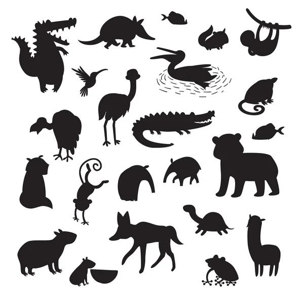 Sudamérica Animales — Vector de stock