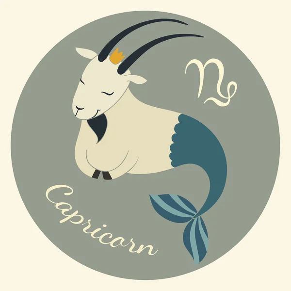 Capricorn zodiac sign — Stock Vector