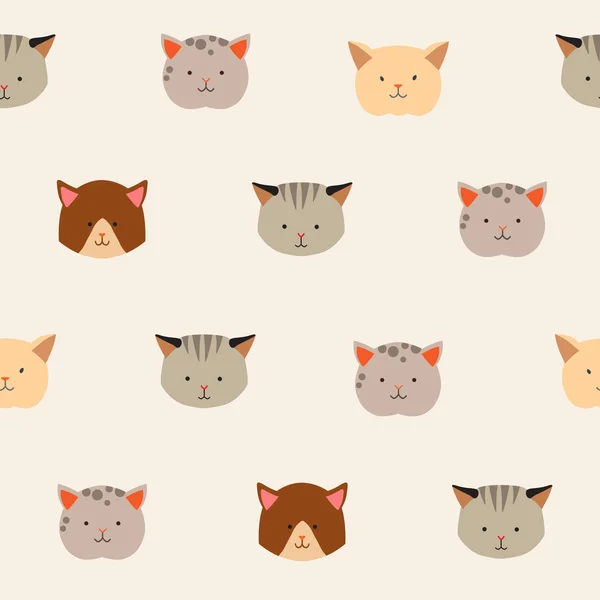 Schattige katten patroon — Stockvector