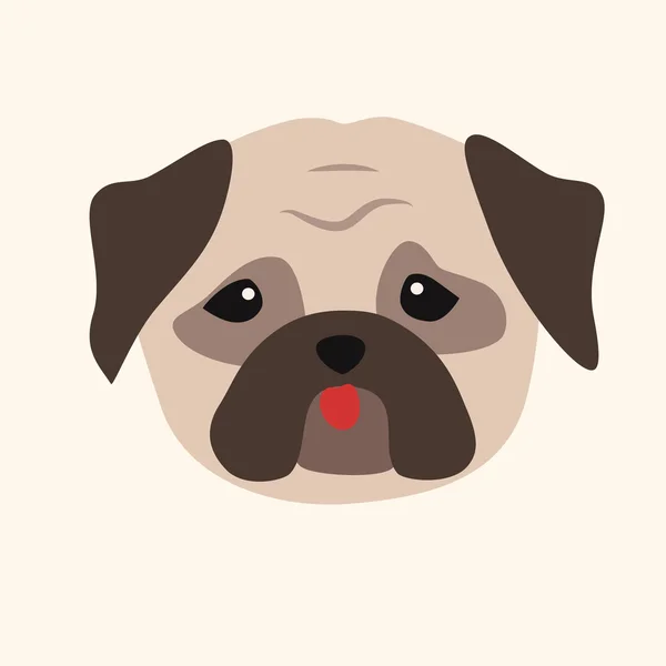 Puppy, breed dog square icon — Stock Vector