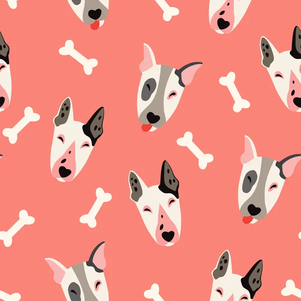 Cute dogs pattern — Stock Vector