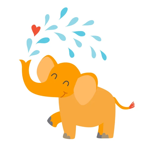 Elefant auf weißem Hintergrund — Stockvektor