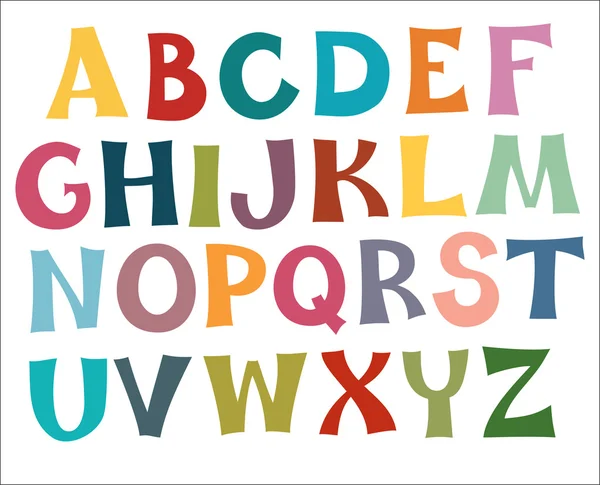 Alphabet anglais multi couleurs — Image vectorielle