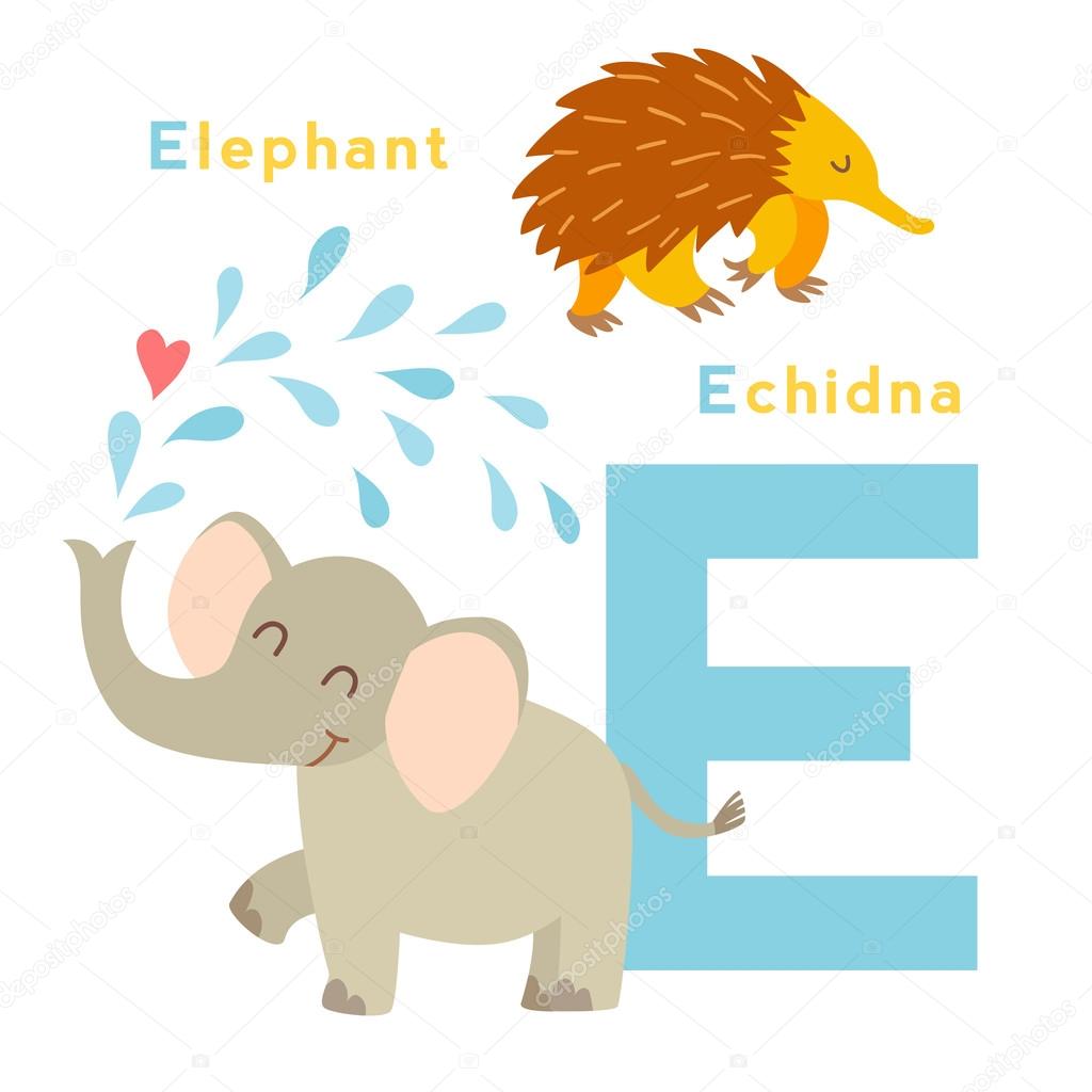 E letter animals set Stock Vector Image by ©coffeee_in #95722738