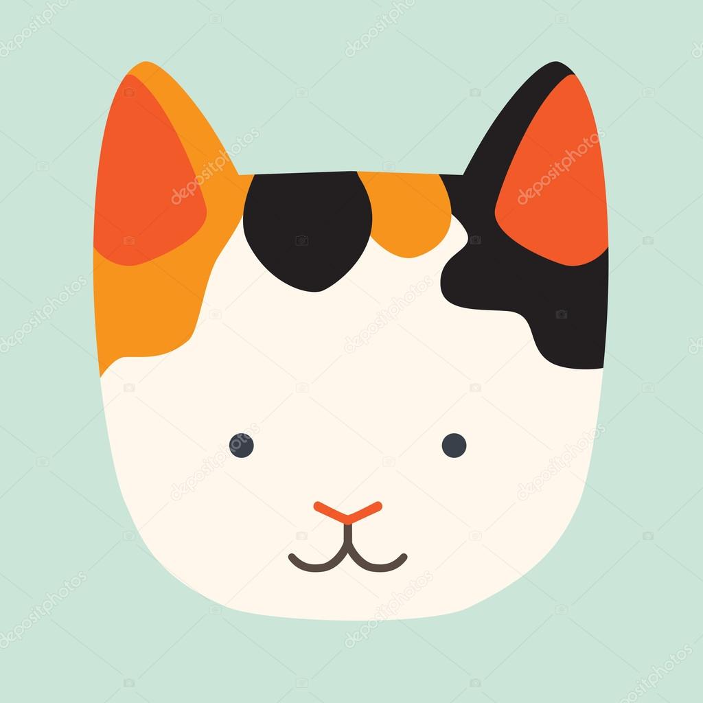 Cute Cat Icon Over White Background Vector Illustration Royalty