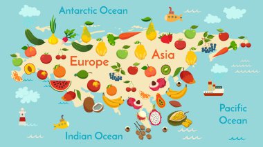 Meyve Dünya Haritası, Eurasia