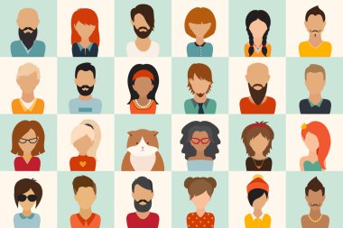 Kadınlar ve erkekler Icons set