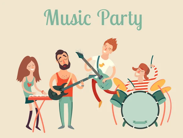 Affiche de fête musicale — Image vectorielle