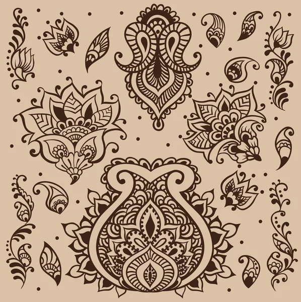 Henna-Designset — Stockvektor