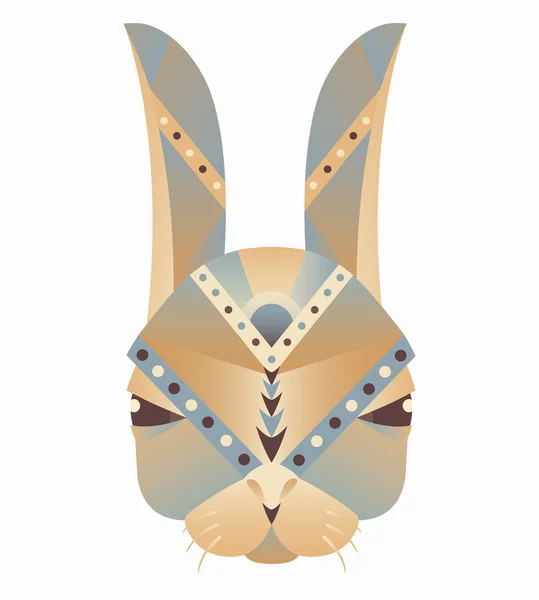 Abstraktní hlava králíka — Stockový vektor