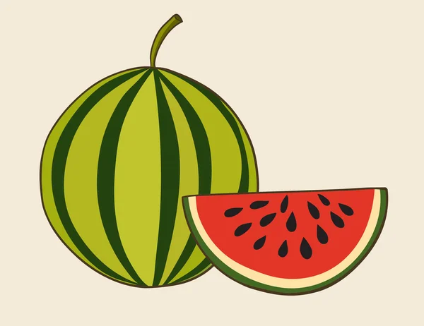 Кавун фрукти ілюстрація — стоковий вектор