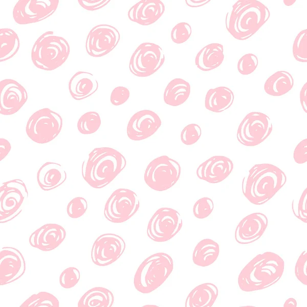 Vector abstract naadloos schattig patroon met roze elementen — Stockvector
