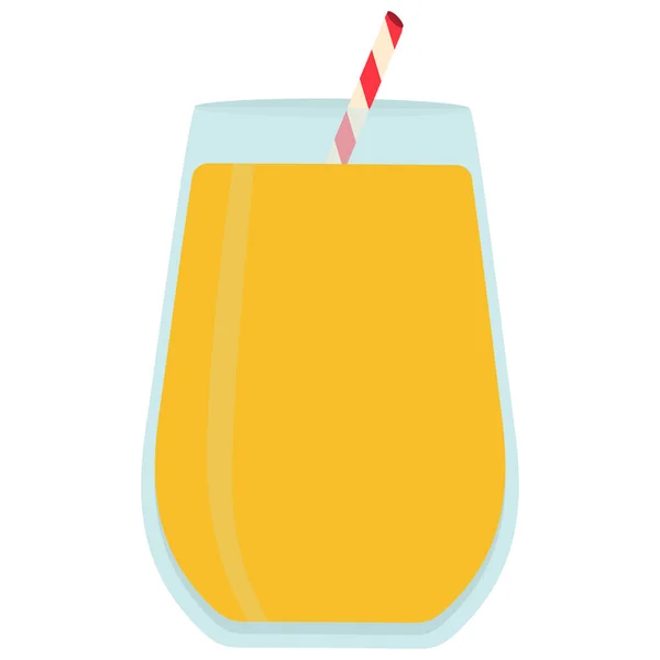 Un vaso vectorial de jugo de naranja para el desayuno — Vector de stock