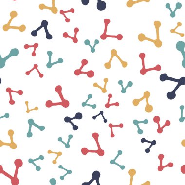 Renkli internet şekilli vektörsüz soyut şablon. Beyaz arkaplanda çok renkli el çizimi deseni