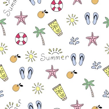 Beyaz zemin üzerinde yazı elementleri olan vektör pürüzsüz kalıp baskı, srapbook, defter, duvar kağıdı, giysiler, çocuksu baskı, tekstil ve diğer şeyler için