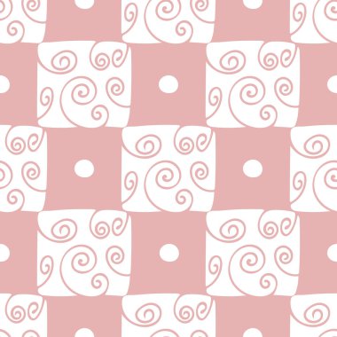 Soyut kare ile vektörsüz desen, beyaz fırında girdap