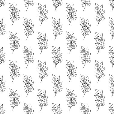 Beyaz arkaplanda elle çizilmiş vektörsüz desen