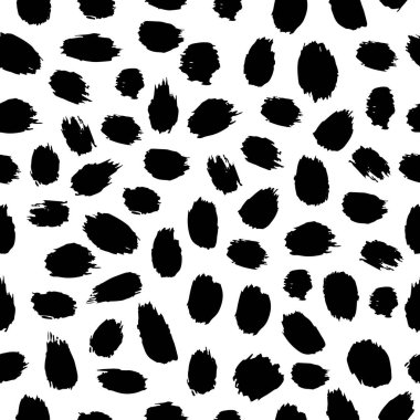 Elle çizilmiş soyut elementlerle vektör kusursuz desen. Baskı, duvar kağıdı, ambalaj kağıdı, defter, tekstil, illüstrasyon, yastık için fırça darbesi deseni