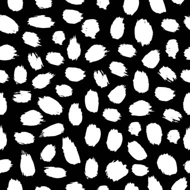 Elle çizilmiş soyut elementlerle vektör kusursuz desen. Baskı, duvar kağıdı, ambalaj kağıdı, defter, tekstil, illüstrasyon, yastık için fırça darbesi deseni