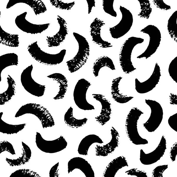 Векторный Бесшовный Рисунок Чернилами Черного Мазка Печати Обоев Оберточной Бумаги — стоковый вектор