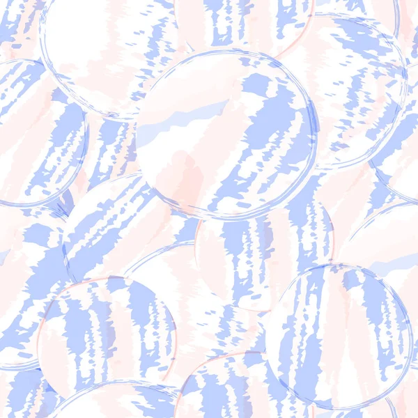 Векторный Бесшовный Рисунок Абстрактными Разноцветными Кругами Рисунок Мазка Кисти Оберточной — стоковый вектор
