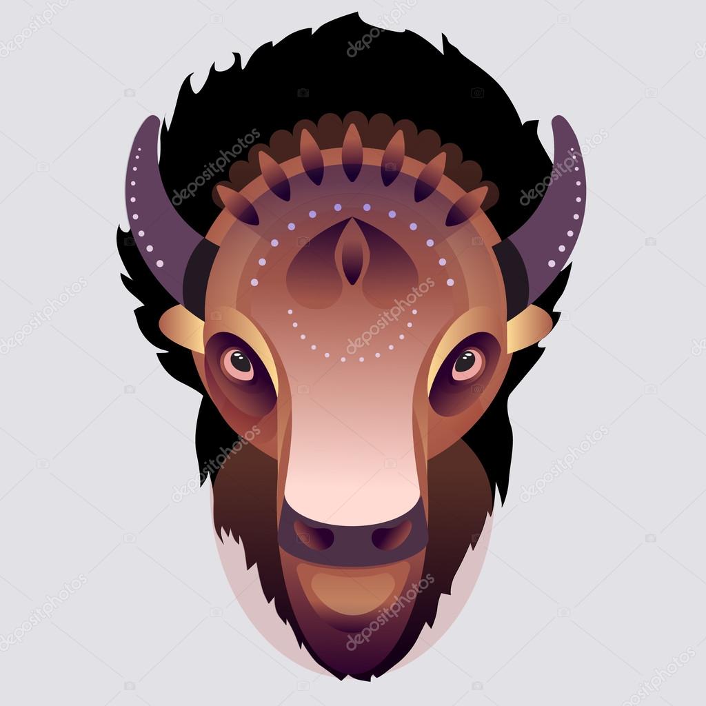 Buffalo - vector illustration. Design for your logo, t-shirt, menu, banners and other designes