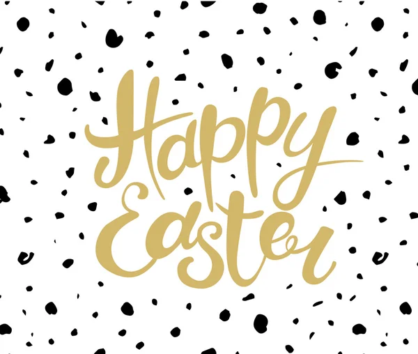 Felices letras de Pascua. Fondo tipográfico con decoración — Vector de stock