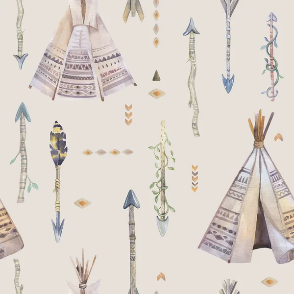 Motif sans couture avec tipis — Photo