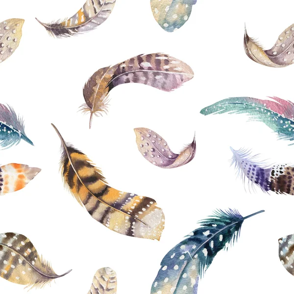 Feathers repeating pattern. — Stock Photo, Image