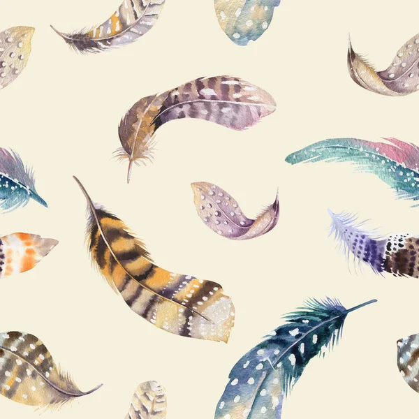 Feathers repeating pattern — Stock Photo, Image