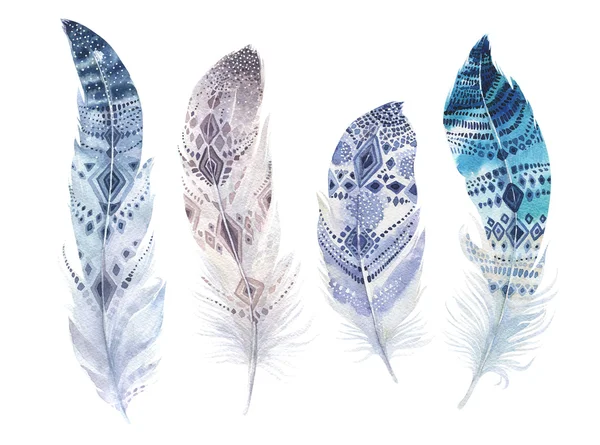 Акварельные перья — стоковое фото