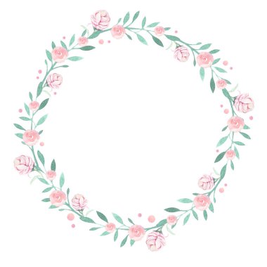 Suluboya boho çiçekli çelenk. Bohem doğal yapısı: yapraklar, tüyler, çiçekler, beyaz arka planda izole edilmiş. Sanatsal dekorasyon çizimi. Tarihi kaydet, düğün tasarımı, Sevgililer Günü