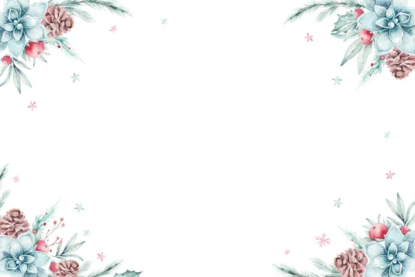 Aquarell Weihnachten Clipart Perfekt Für Karten Poster Aufkleber Cover — Stockfoto