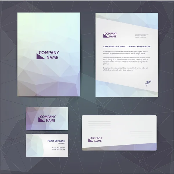 Corporate Identity Business-Set-Design. abstrakte Hintergrundvektorillustration — Stockvektor