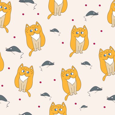 Kedi ve fare ile Seamless Modeli