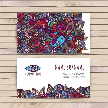 Sanat süs tema ile kurumsal kimlik vektör şablonları ayarlama.