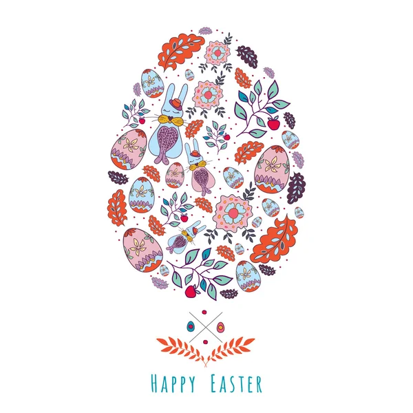 Happy Easter Hipster banners with Eggs. Vector illustration — Stock Vector