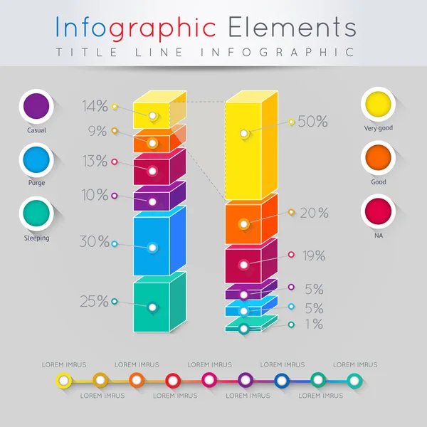 Absztrakt üzleti információ-grafika. A webes és mobil alkalmazások, illusztráció sablon design, a prezentáció, a munkafolyamat elrendezés rajz, a bekezdésszám beállítása, fokozzák opciók, bannereket. — Stock Vector