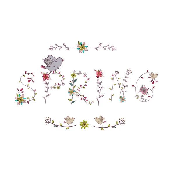 Printemps Élément floral — Image vectorielle