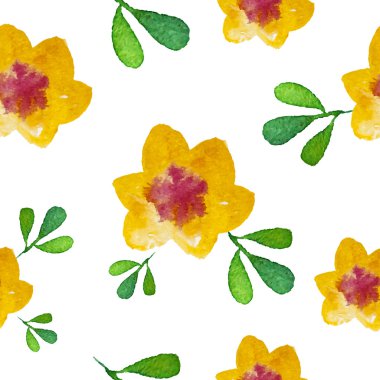  Suluboya çiçek sorunsuz arka plan