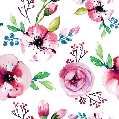 Çiçekler pürüzsüz desen