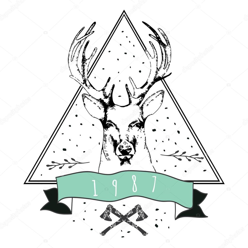 deer head logo