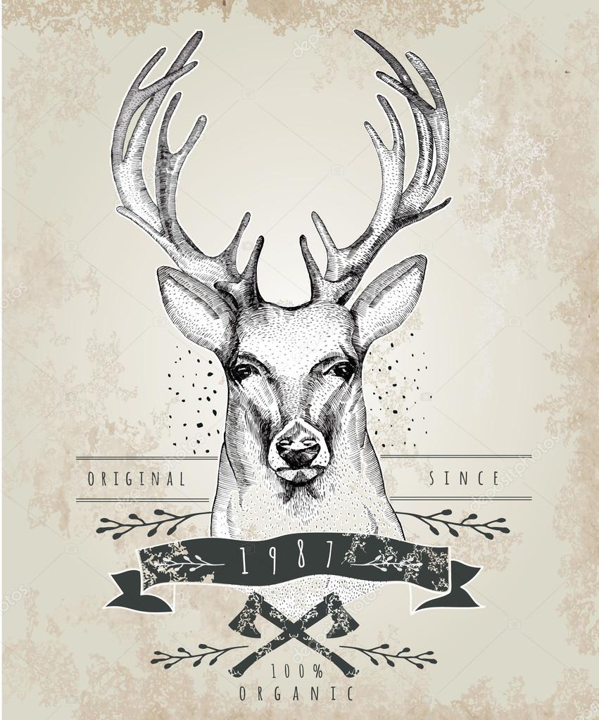 deer head logo