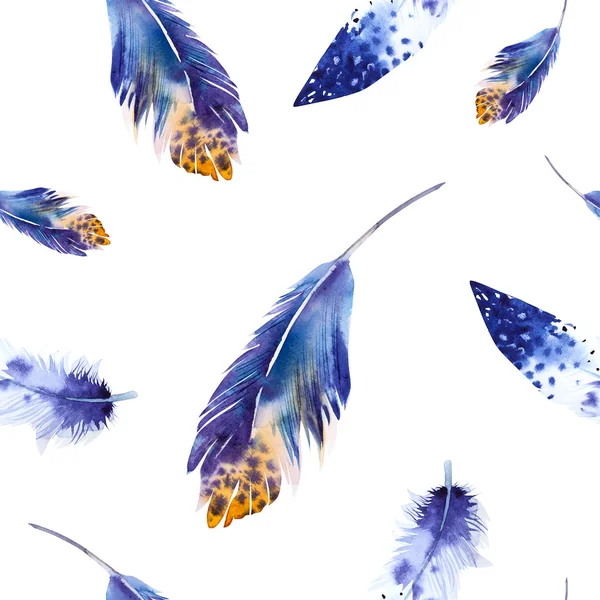 Suluboya kuş tüyleri desen. El dr ile sorunsuz doku